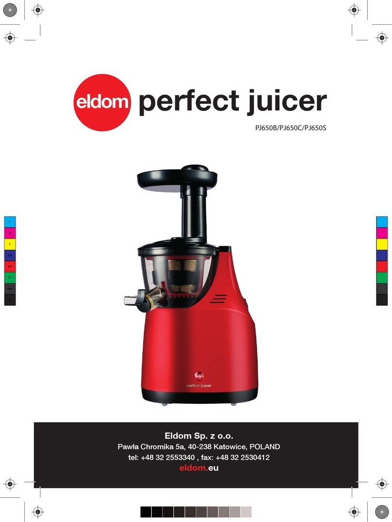 Eldom perfect juicer PJ650B operating instructions
