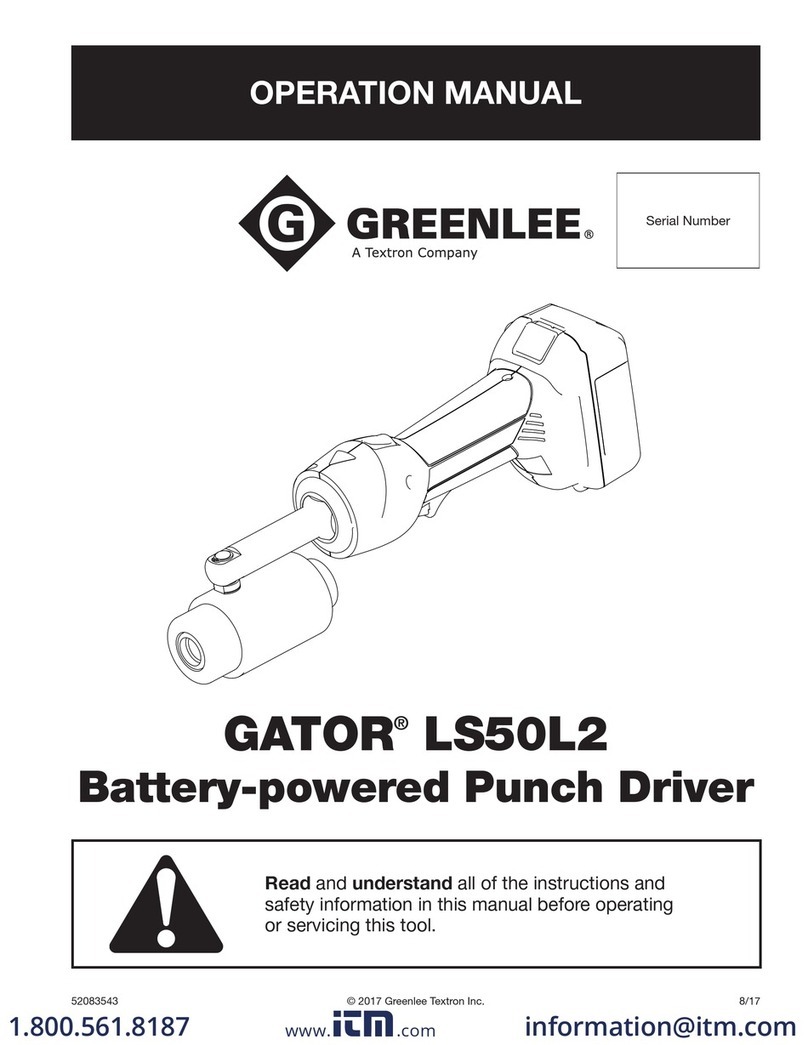 Textron Greenlee GATOR LS50L11B User manual
