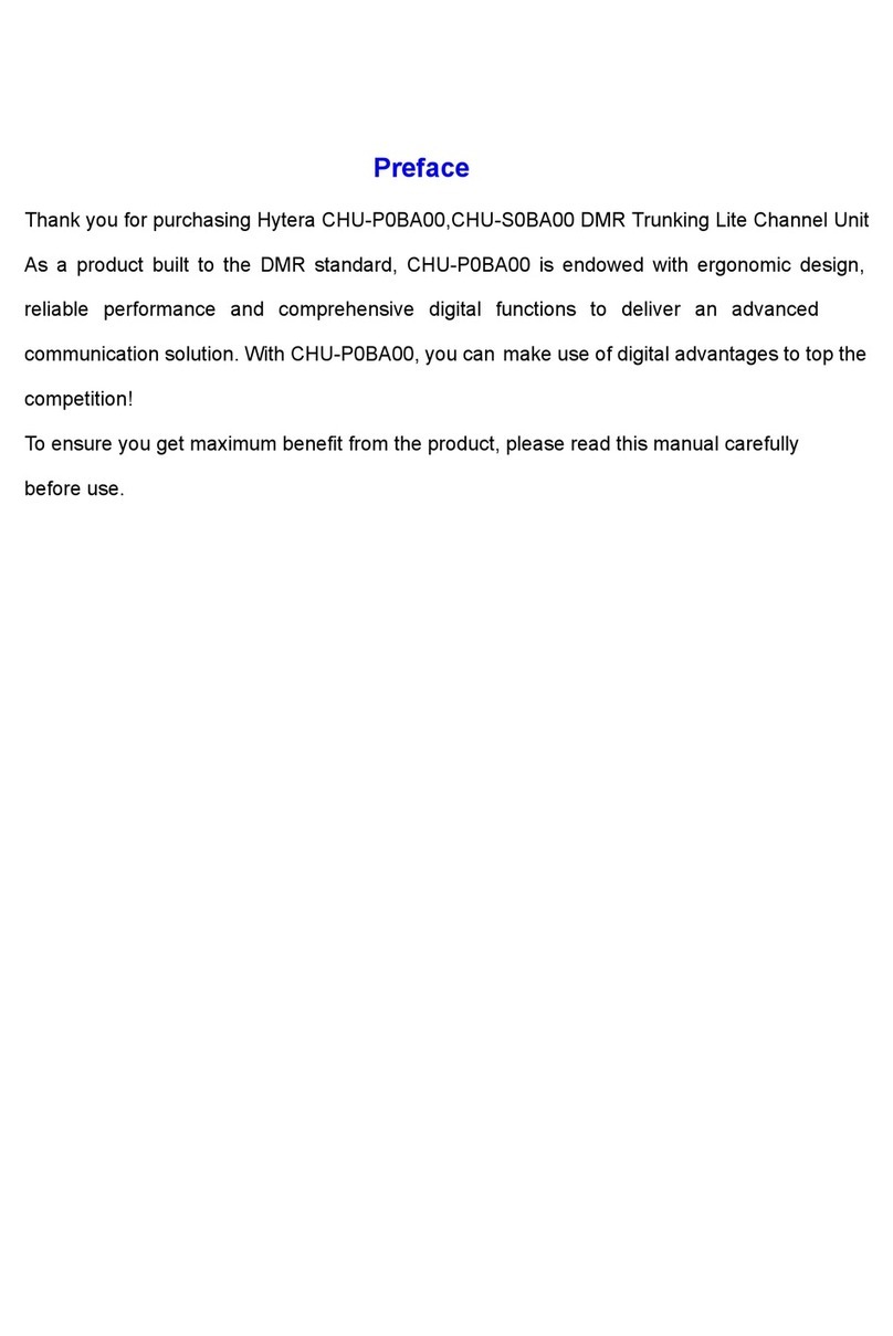 Hytera CHU-P0BA00 User manual Hytera CHU-P0BA00 User manual
