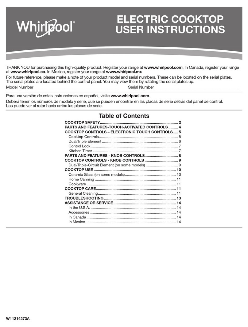 Whirlpool WCE97US6HS00 User instructions