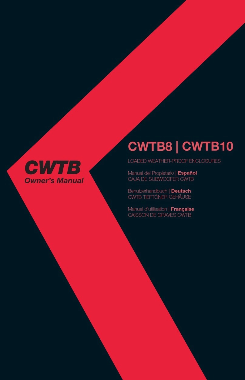 Kicker CWTB8 User manual Kicker CWTB8 User manual