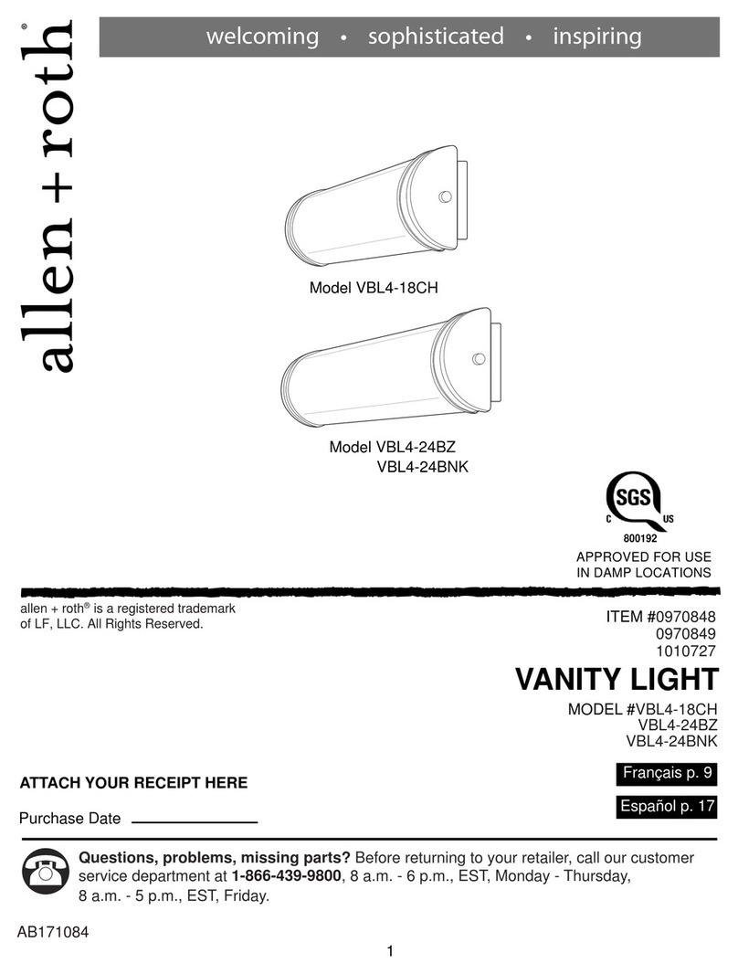 Allen + Roth VBL4-18CH manual