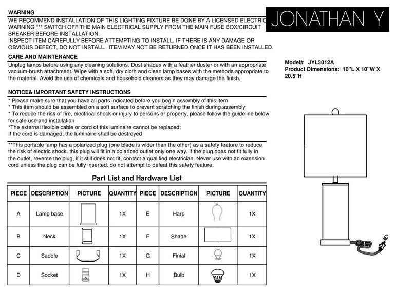 JONATHAN Y JYL3012A manual