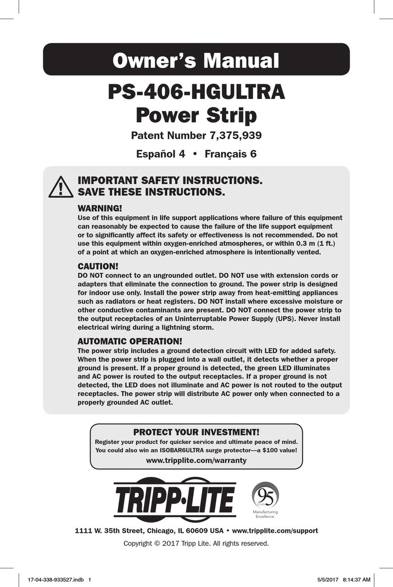 Tripp Lite PS-406-HGULTRA User manual Tripp Lite PS-406-HGULTRA User manual