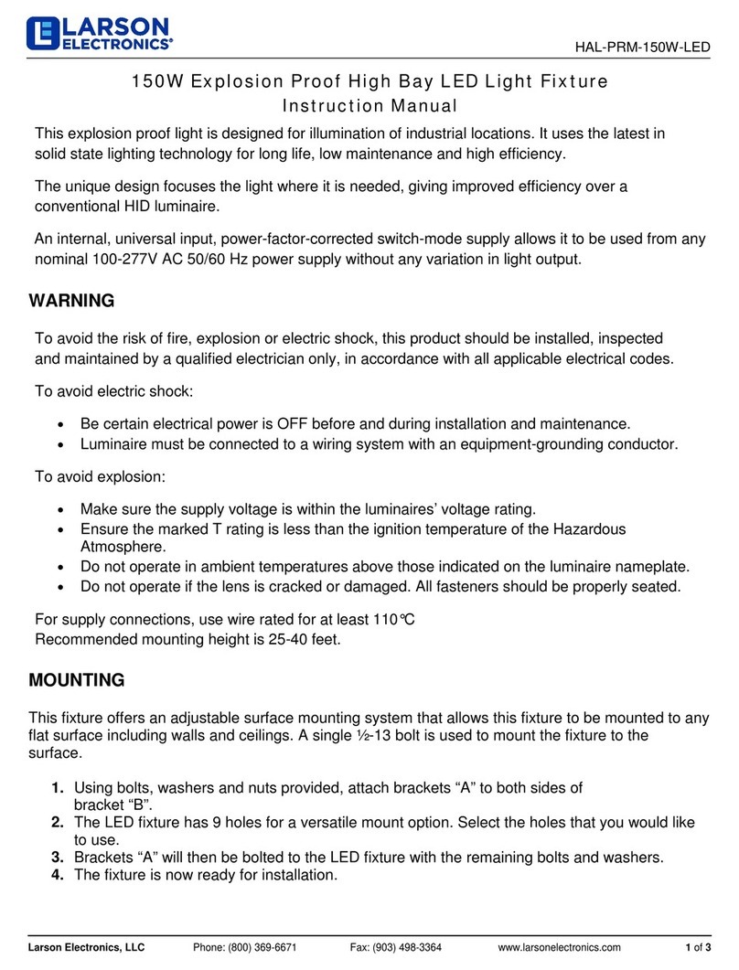 Larson Electronics HAL-PRM-150W-LED instruction manual