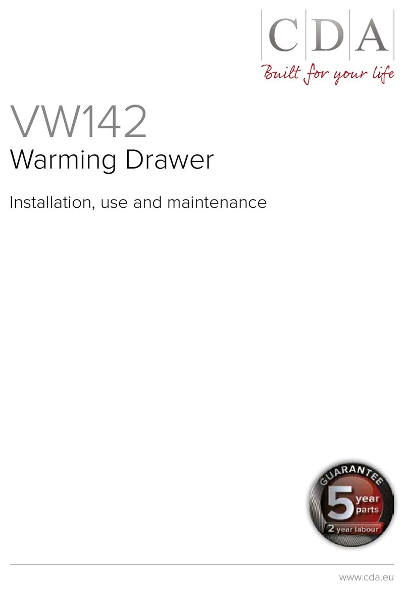 CDA VW142SS Installation and operating instructions CDA VW142SS Installation and operating instructions