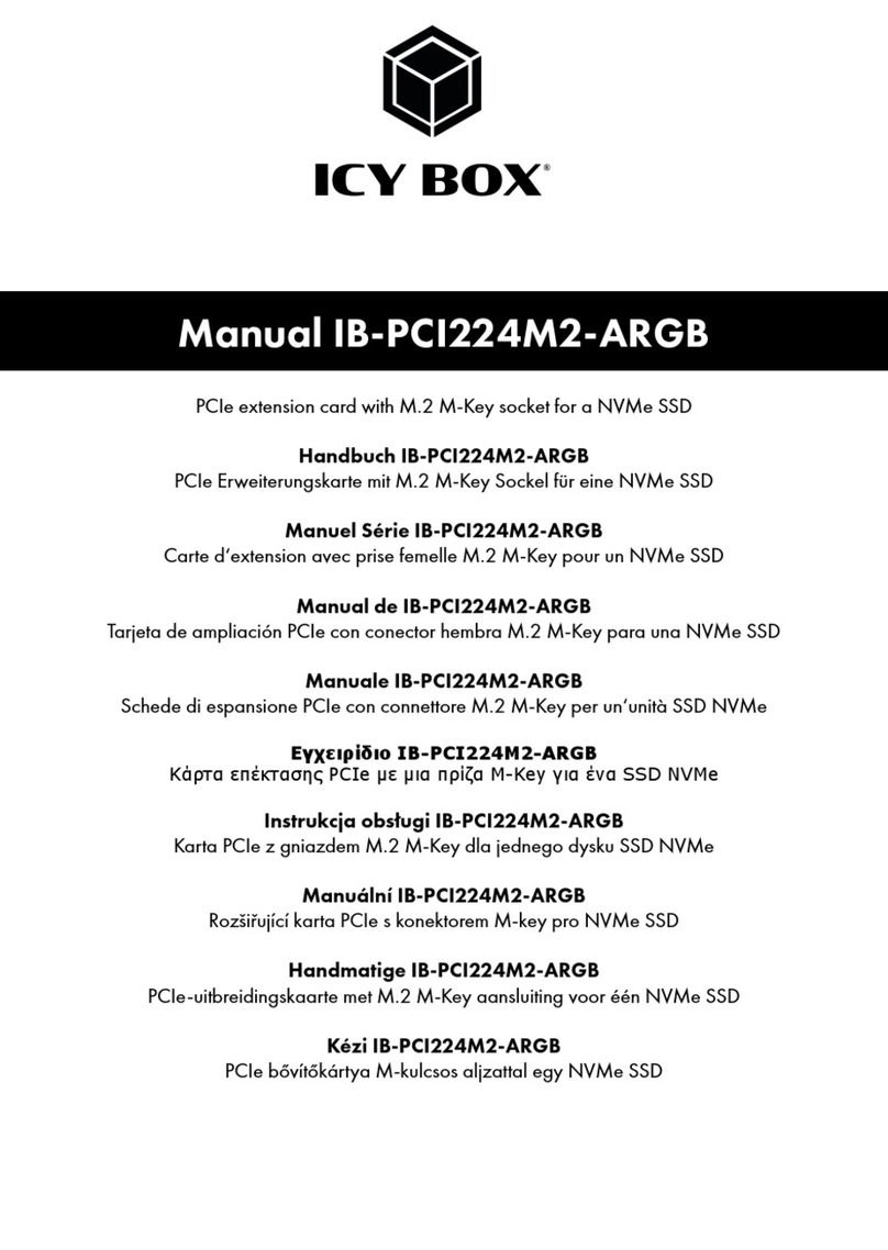 Icy Box IB-PCI224M2-ARGB User manual Icy Box IB-PCI224M2-ARGB User manual