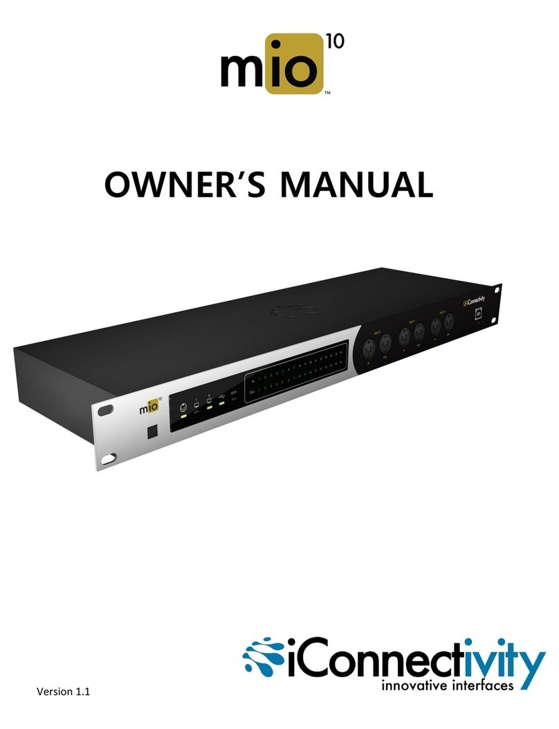 iConnectivity mio10 owner's manual