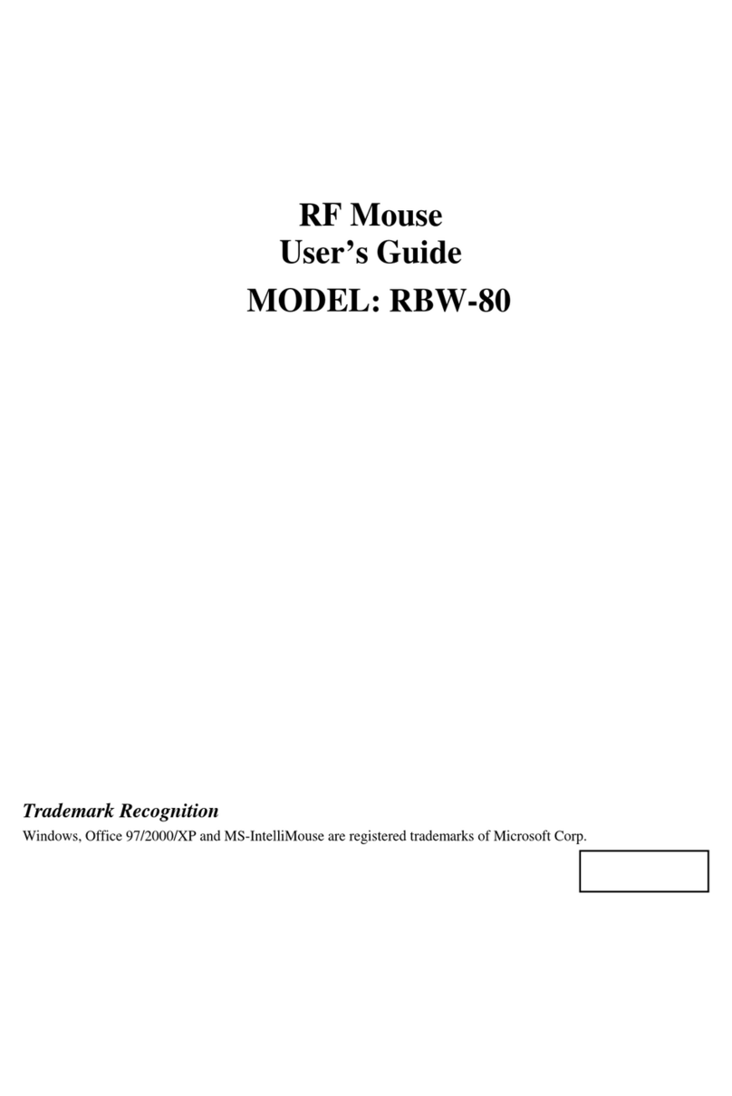 A4Tech RBW-80 User manual
