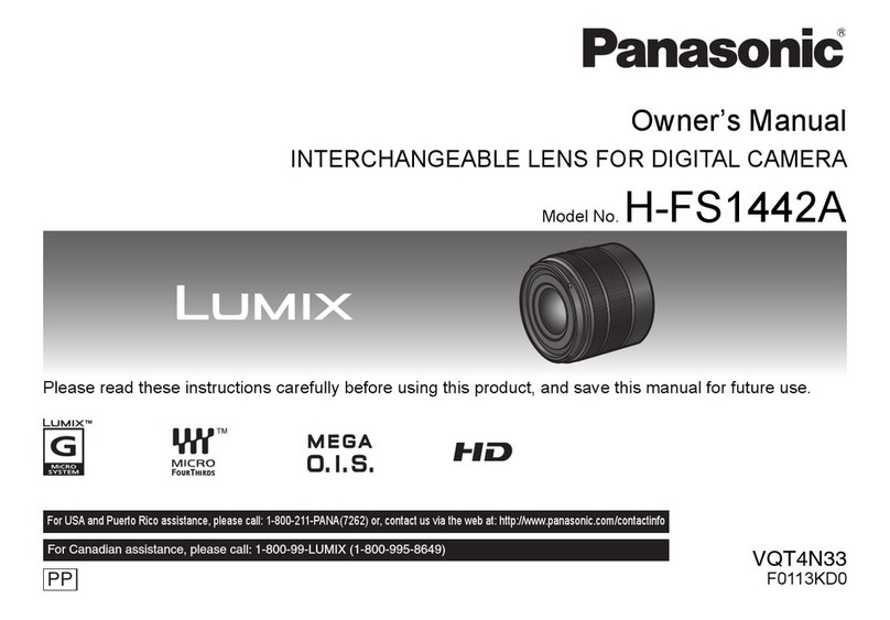 Panasonic Lumix G Vario H-FS1442AKA owner's manual