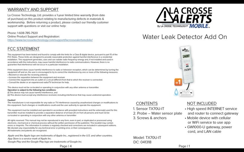 La Crosse Technology Alerts Mobile TX70U-IT manual