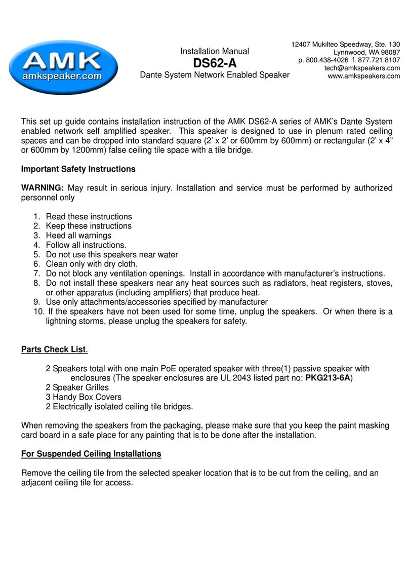 AMK DS62-A-X installation manual