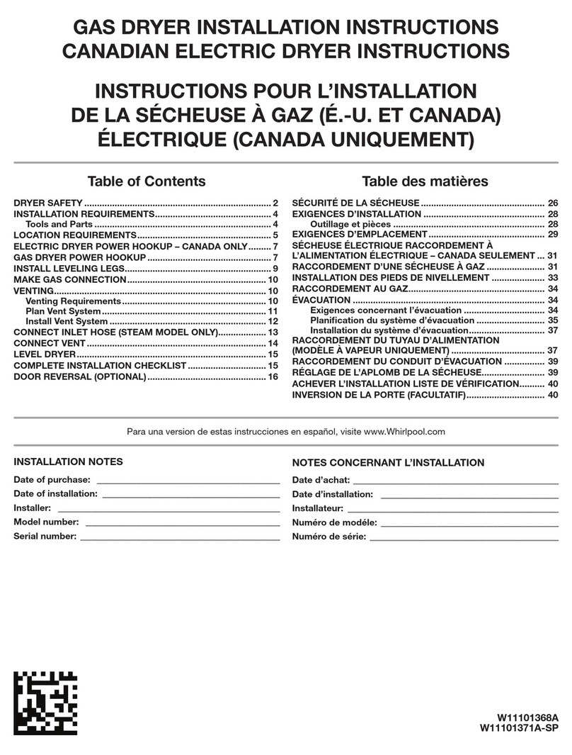 Whirlpool YWED92HEFC2 User manual
