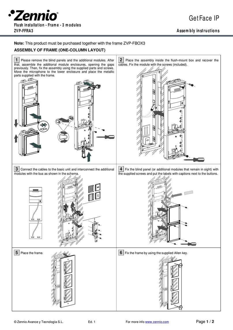 Zennio ZVP-FFRA3 Assembly instructions
