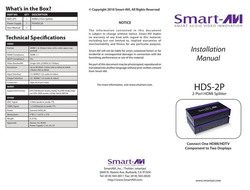 SMART-AVI HDS-2PS User manual SMART-AVI HDS-2PS User manual