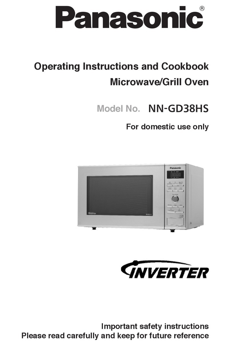 Panasonic Inverter NN-GD38H Operating instructions