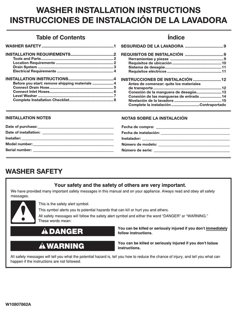 Whirlpool 7MWTW1950EW1 User manual