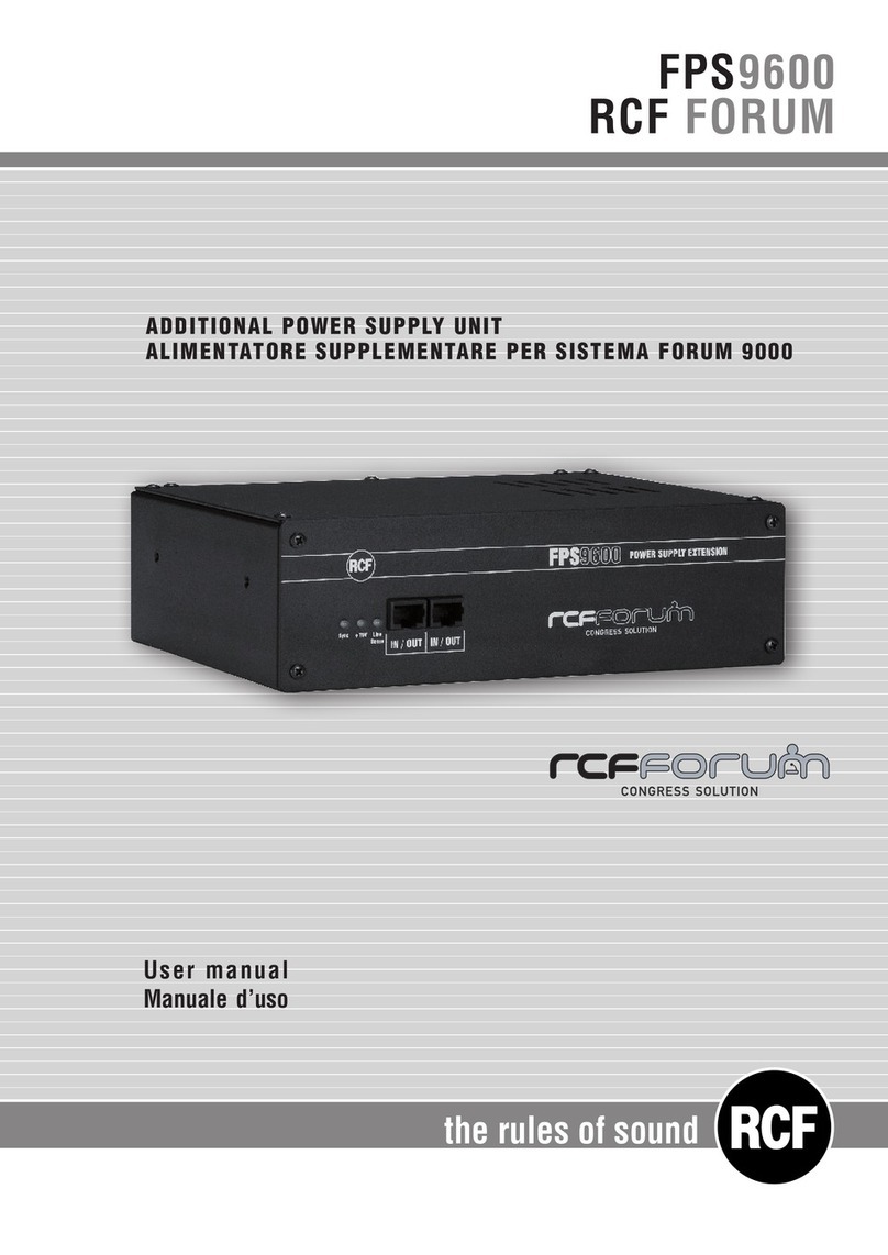 RCF FORUM FPS9600 user manual