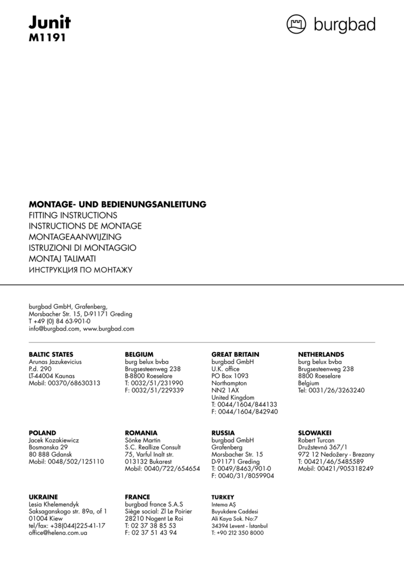 burgbad Junit M1191 Fitting instructions