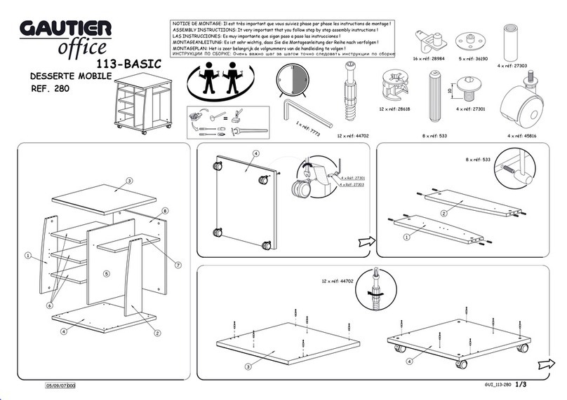 Gautier Office 113-BASIC 280 Assembly instructions Gautier Office 113-BASIC 280 Assembly instructions