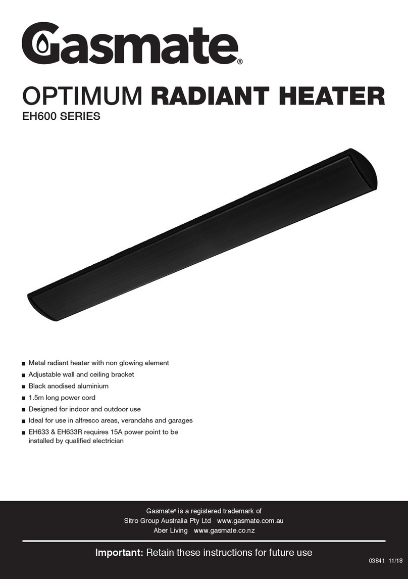 Sitro Group Gasmate OPTIMUM EH600 Series Installation, operation & maintenance instructions