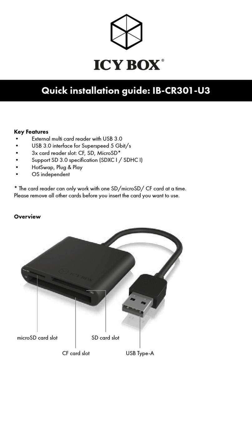 Icy Box IB-CR301-U3 Quick installation guide