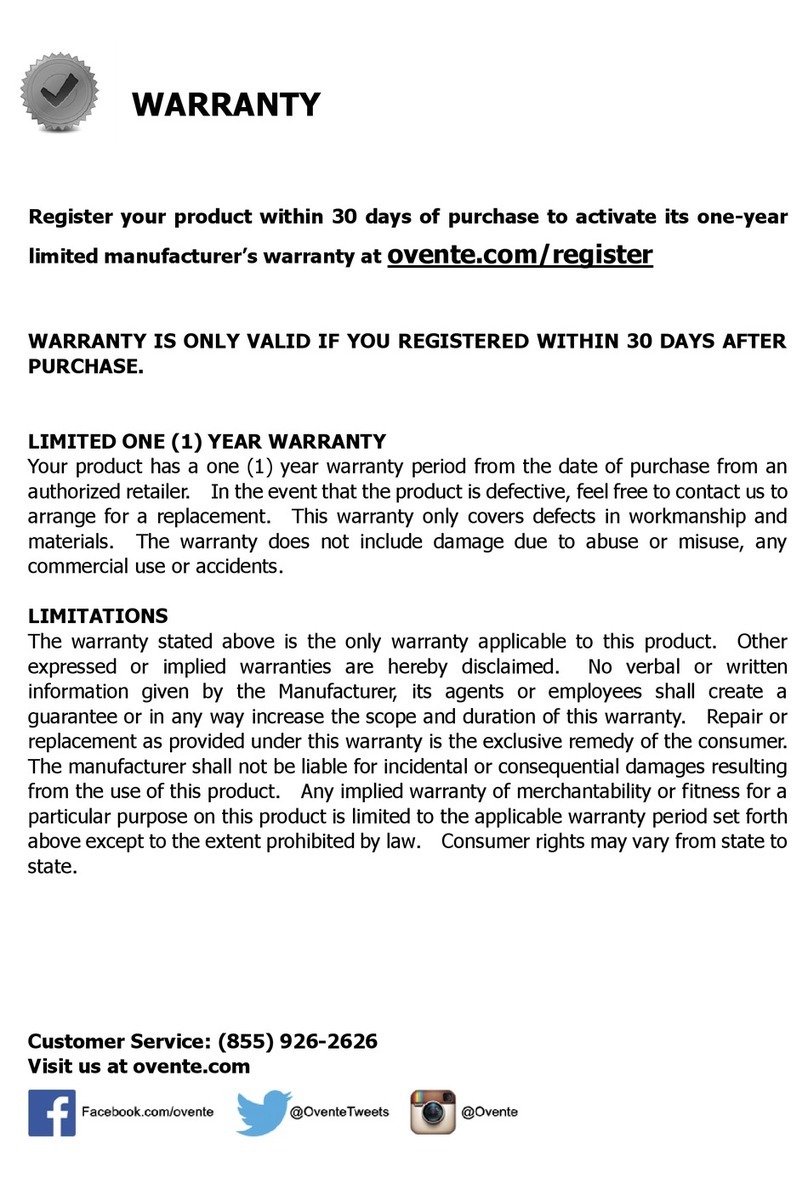 Ovente HS690 Series manual