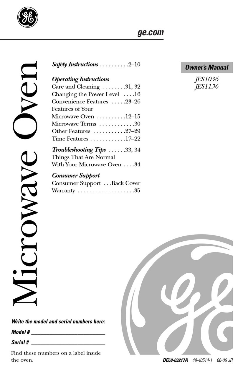 GE JES1136WK01 User manual GE JES1136WK01 User manual