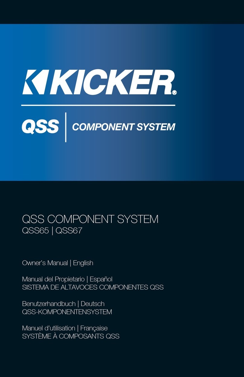 Kicker QSS674 owner's manual