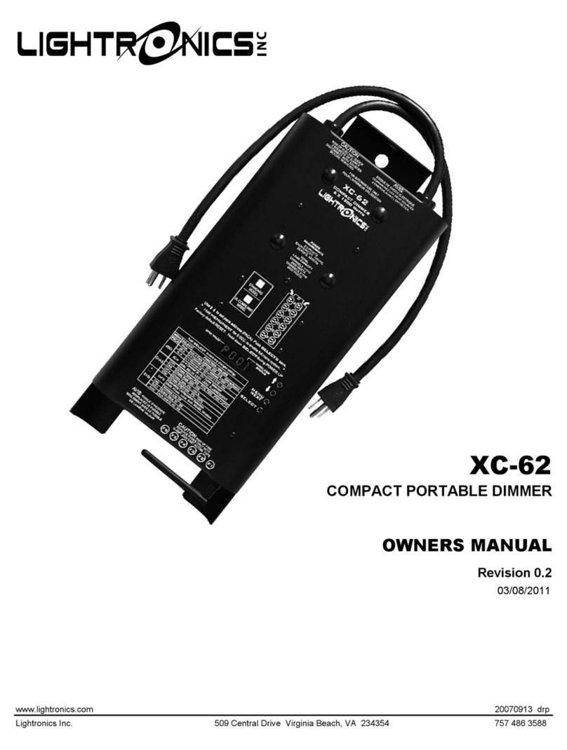 Lightronics XC-62 owner's manual