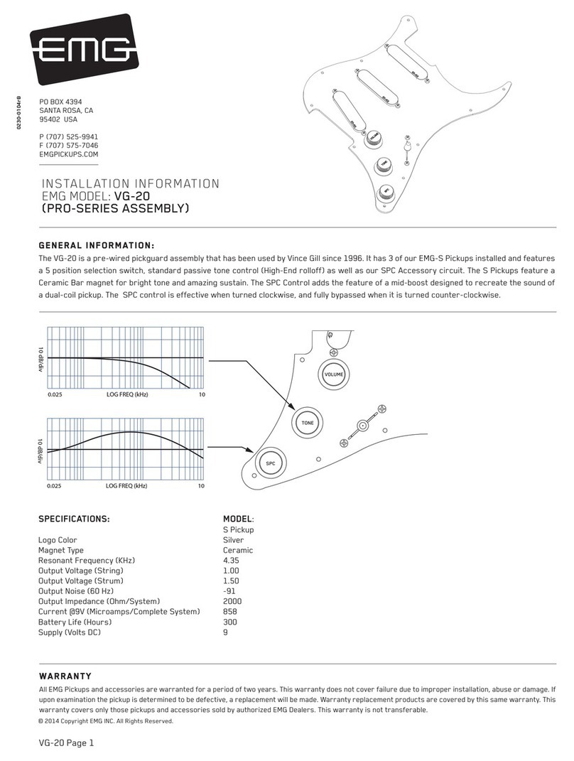 EMG Pso VG-20 Series Installation information