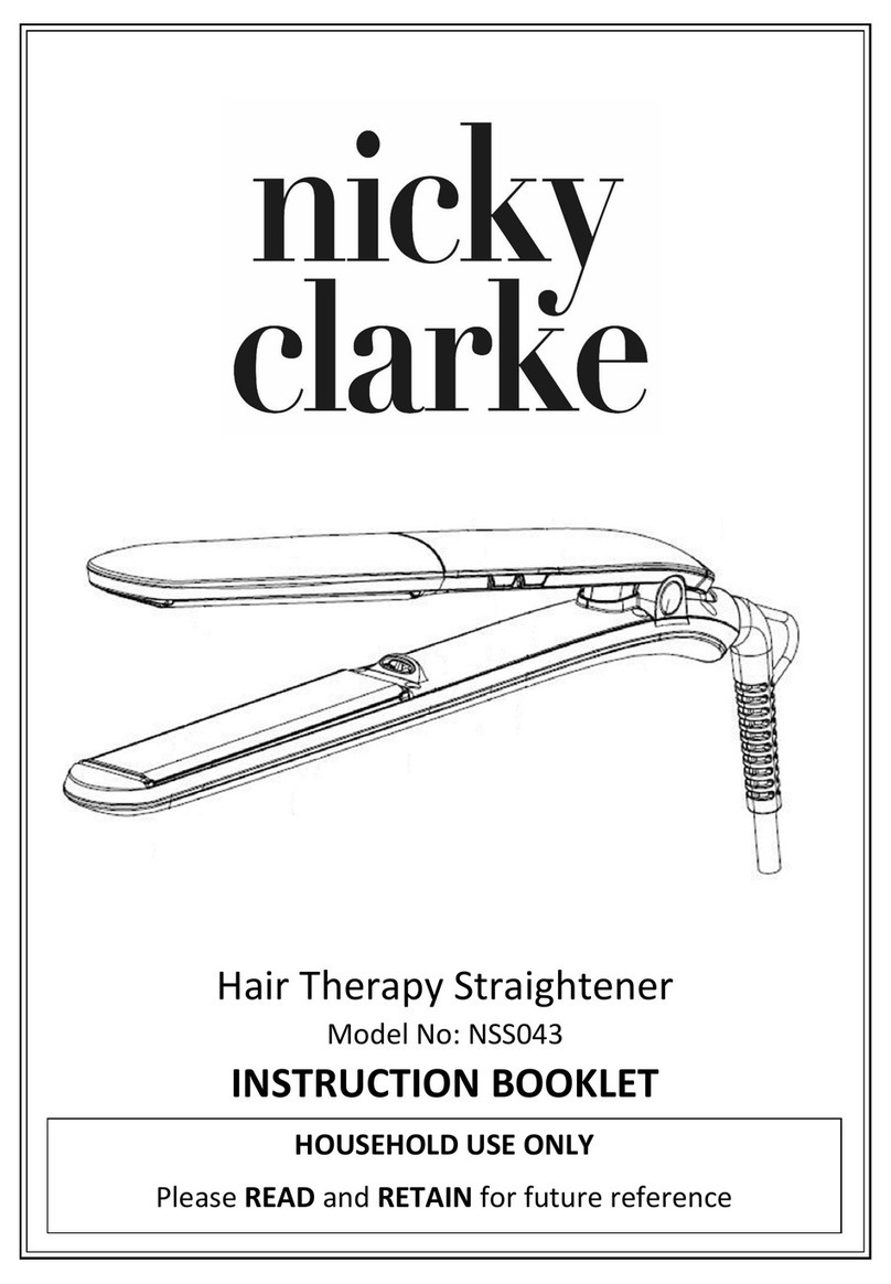 Nicky Clarke NSS043 Instruction booklet