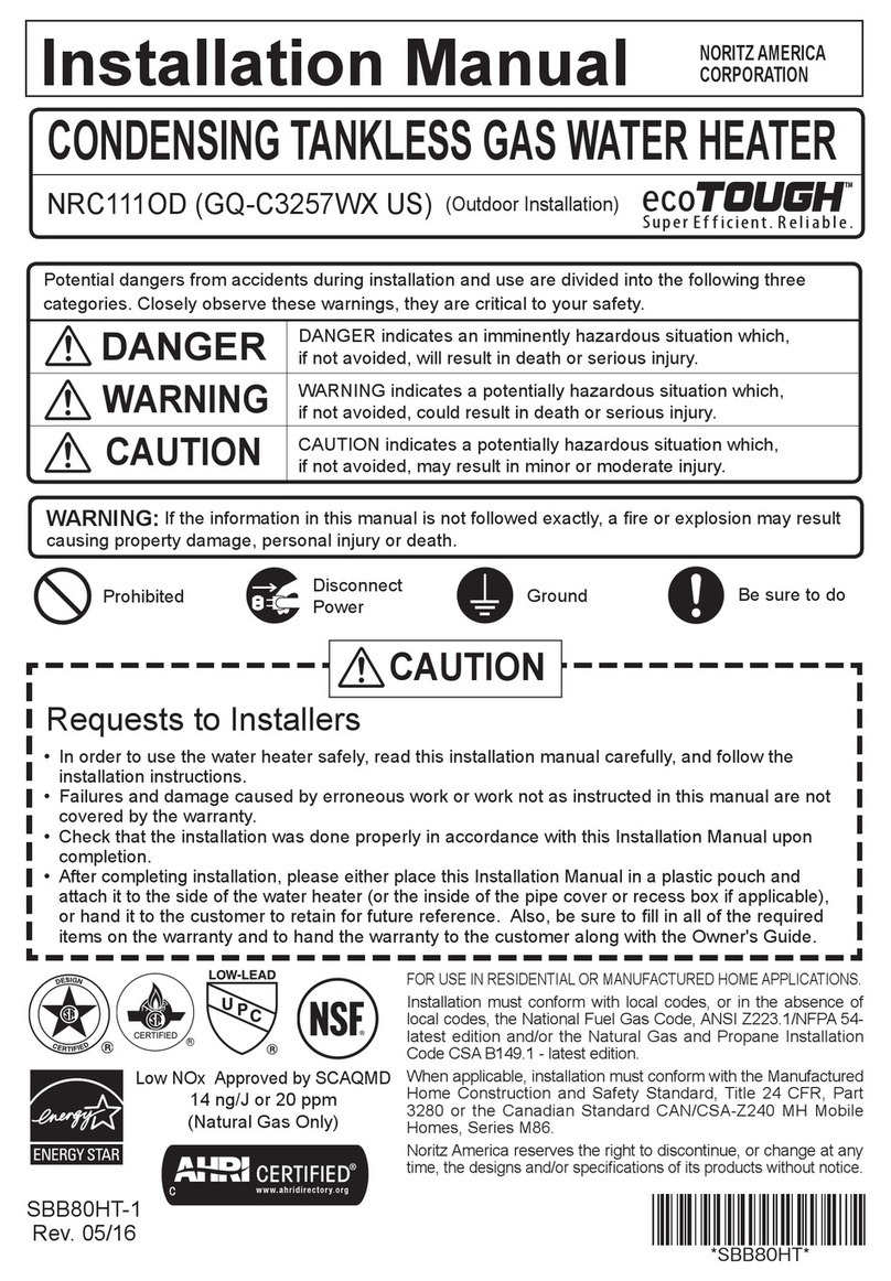 Noritz ecoTOUGH NRC111-OD-NG User manual