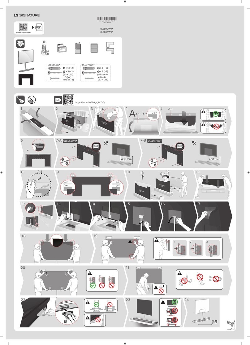 LG SIGNATURE OLED77W9 Series Parts list manual