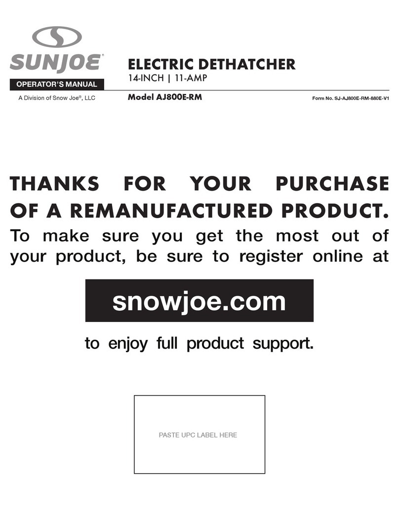 SNOWJOE SUNJOE AJ800E-RM User manual