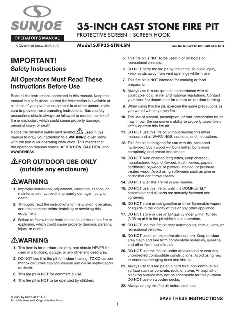 SNOWJOE SUNJOE SJFP35-STN-LSN User manual