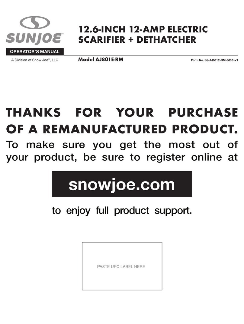SNOWJOE SUNJOE AJ801E-RM User manual