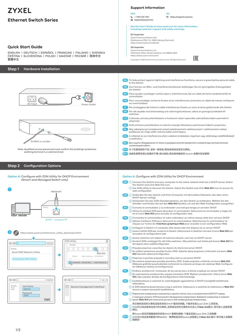 ZyXEL Communications GS1100-24E quick start guide