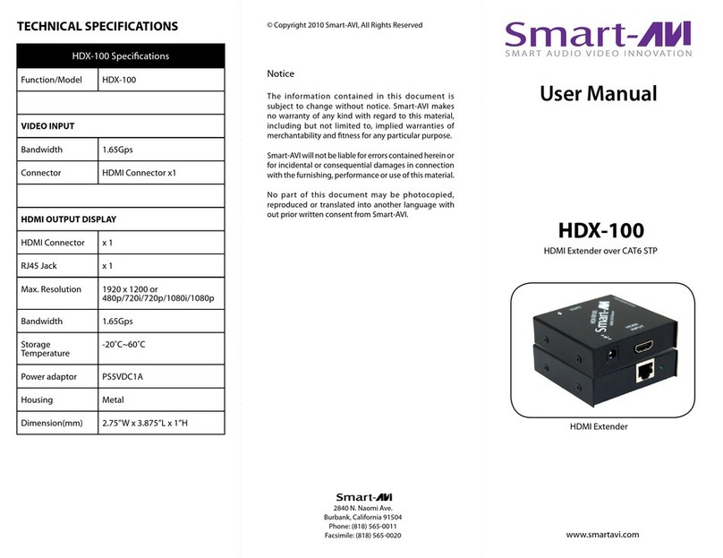 SMART-AVI HDX-100S user manual SMART-AVI HDX-100S user manual
