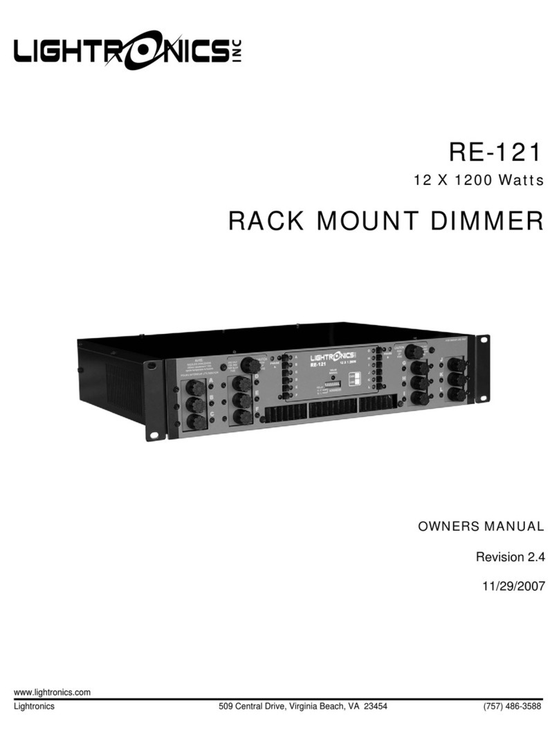Lightronics RE-121 User manual