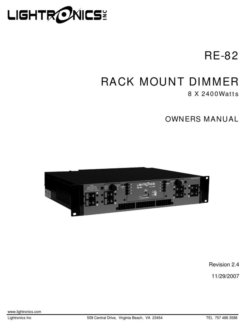 Lightronics RE82L owner's manual