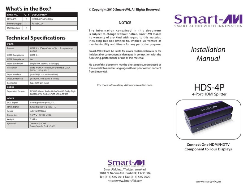 SMART-AVI HDS-4PS User manual SMART-AVI HDS-4PS User manual