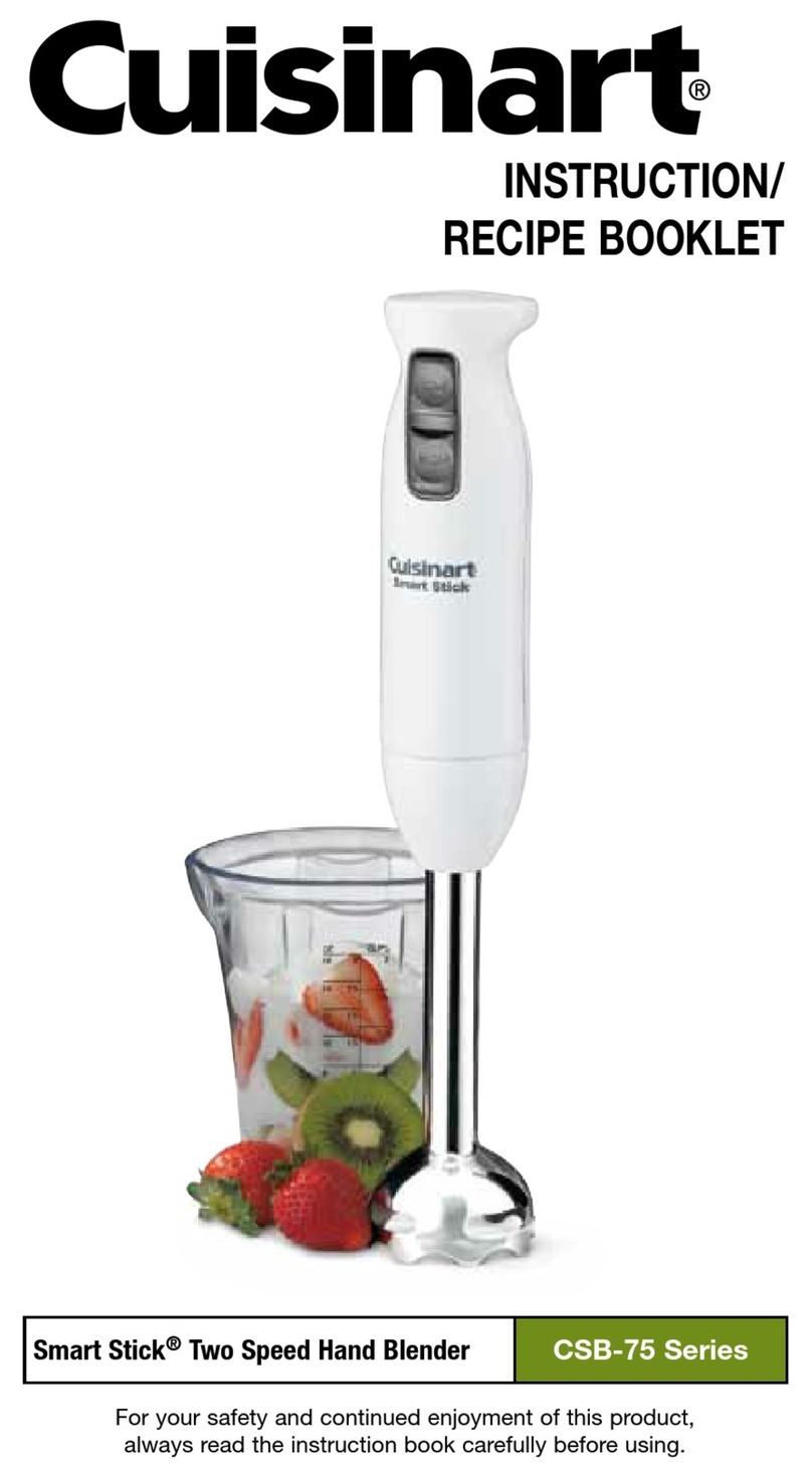 Cuisinart Smart Stick CSB-75 Series Service manual