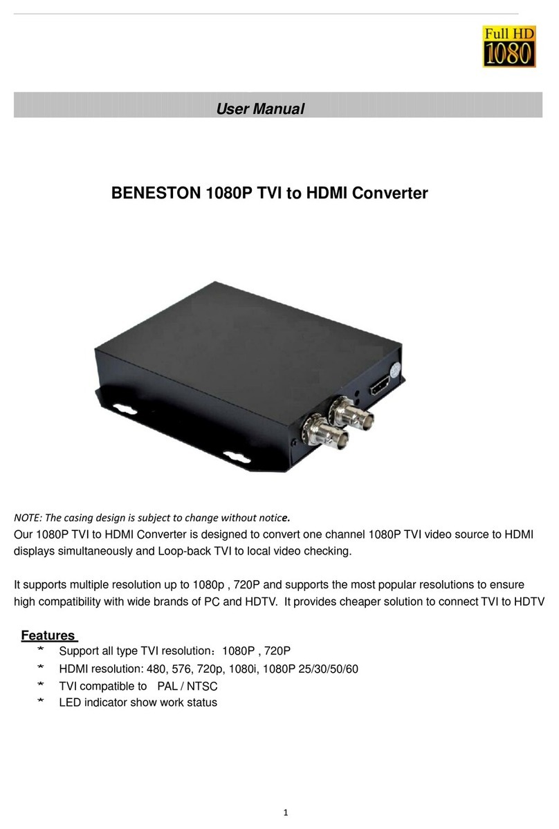 Beneston TVI-ER03E user manual