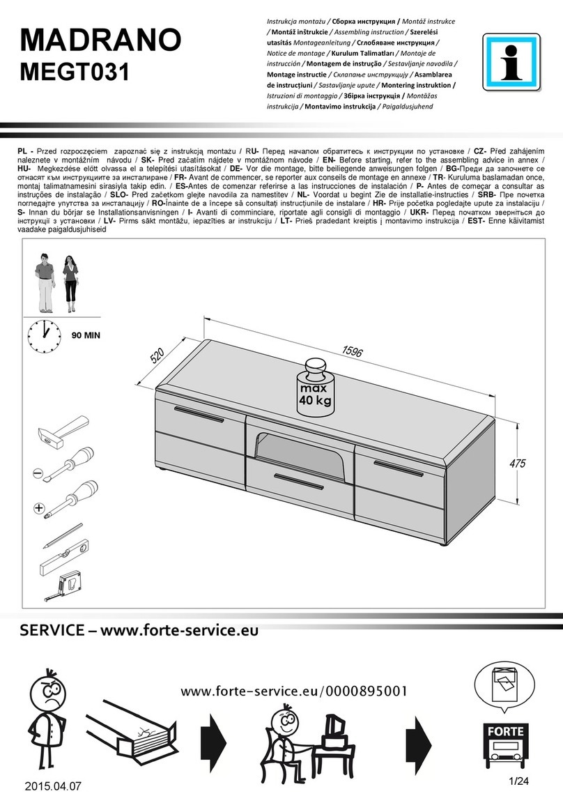 Forte MADRANO MEGT031 Assembling Instruction
