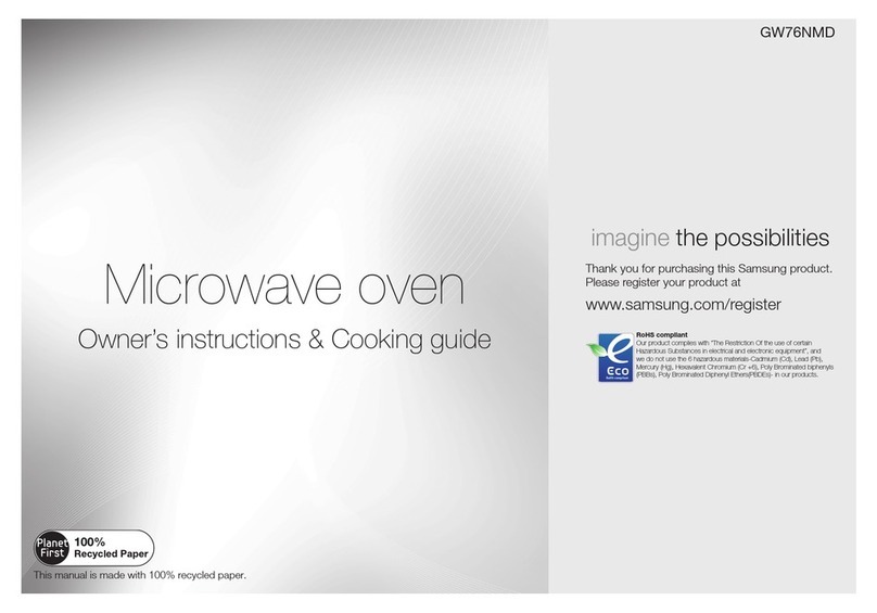 Samsung GW76NMD Owner's instructions & cooking guide