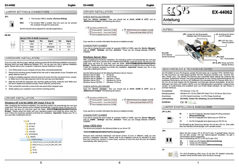 Exsys EX-44062 User manual Exsys EX-44062 User manual