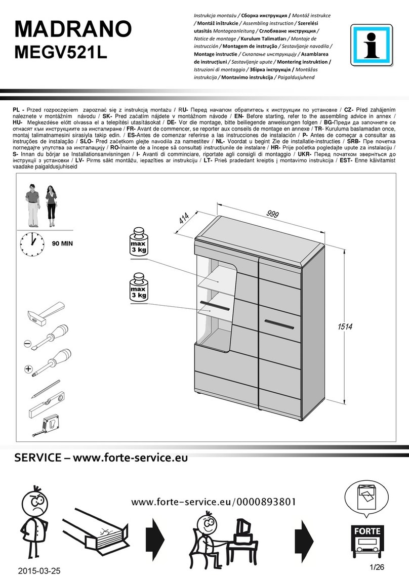 Forte MADRANO MEGV521L Assembling Instruction Forte MADRANO MEGV521L Assembling Instruction