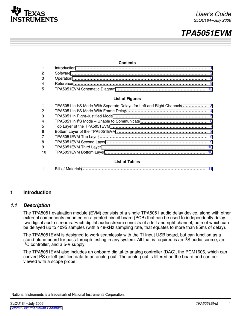 Texas Instruments TPA5051EVM User manual