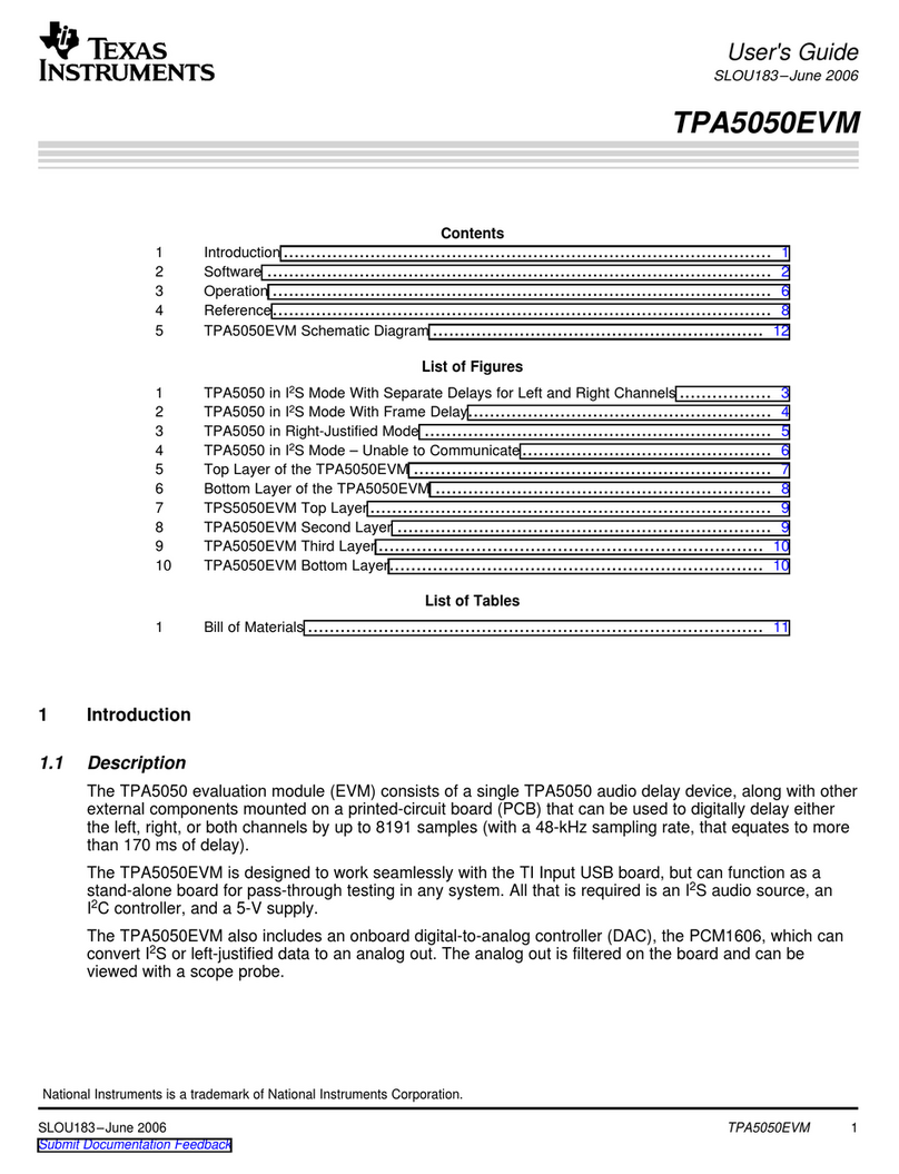 Texas Instruments TPA5050EVM User manual